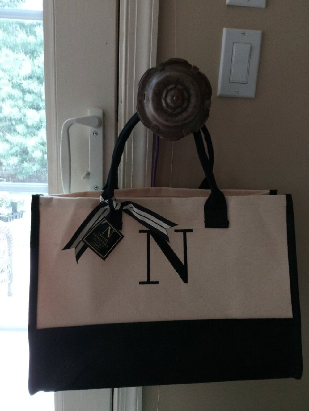 Canvas Monogramed canvas tote